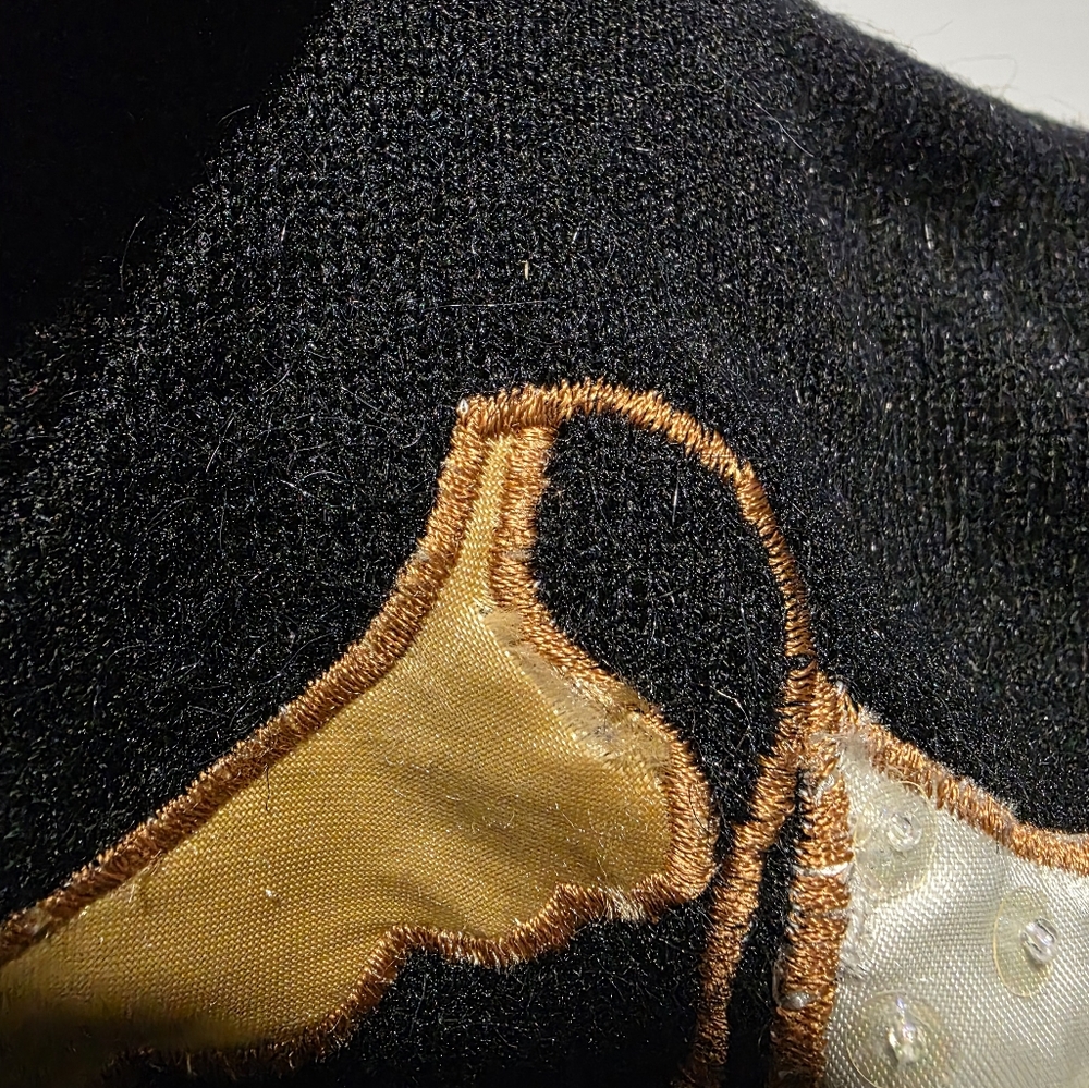 Vintage 90's Metalic Knit Sequined Sweater Womans Size M Fall Winter - Picture 7 of 7